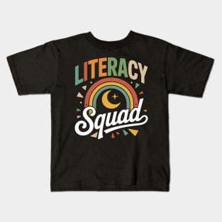 Literacy Squad Reading Teacher Interventionist Specialist Kids T-Shirt